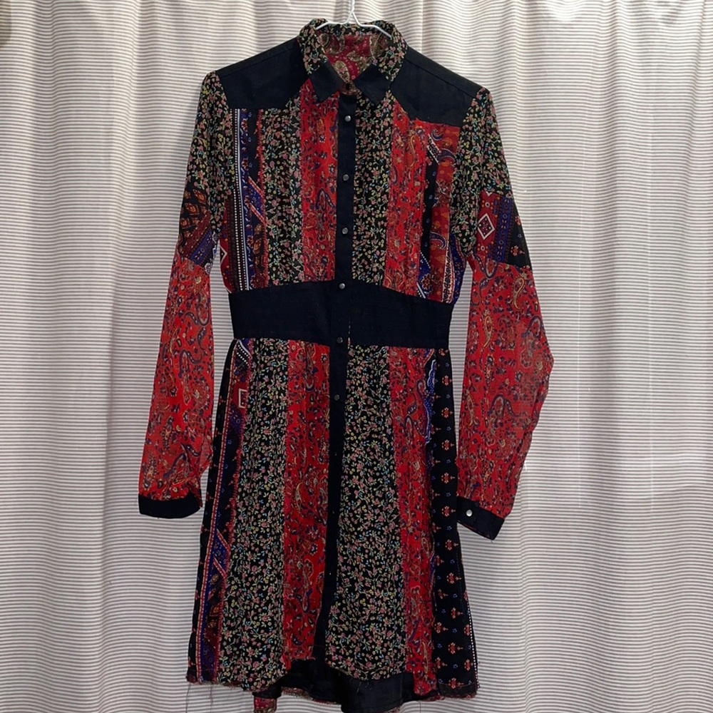 Diesel Floral Print Patchwork Dress